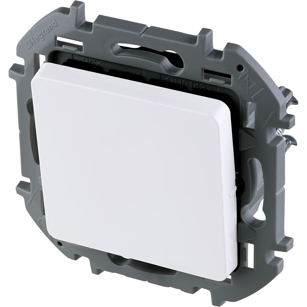 Механизм переключателя промежуточного одноклавишный Inspiria 10А IP20 250В 10AX винт. клеммы белый  673680