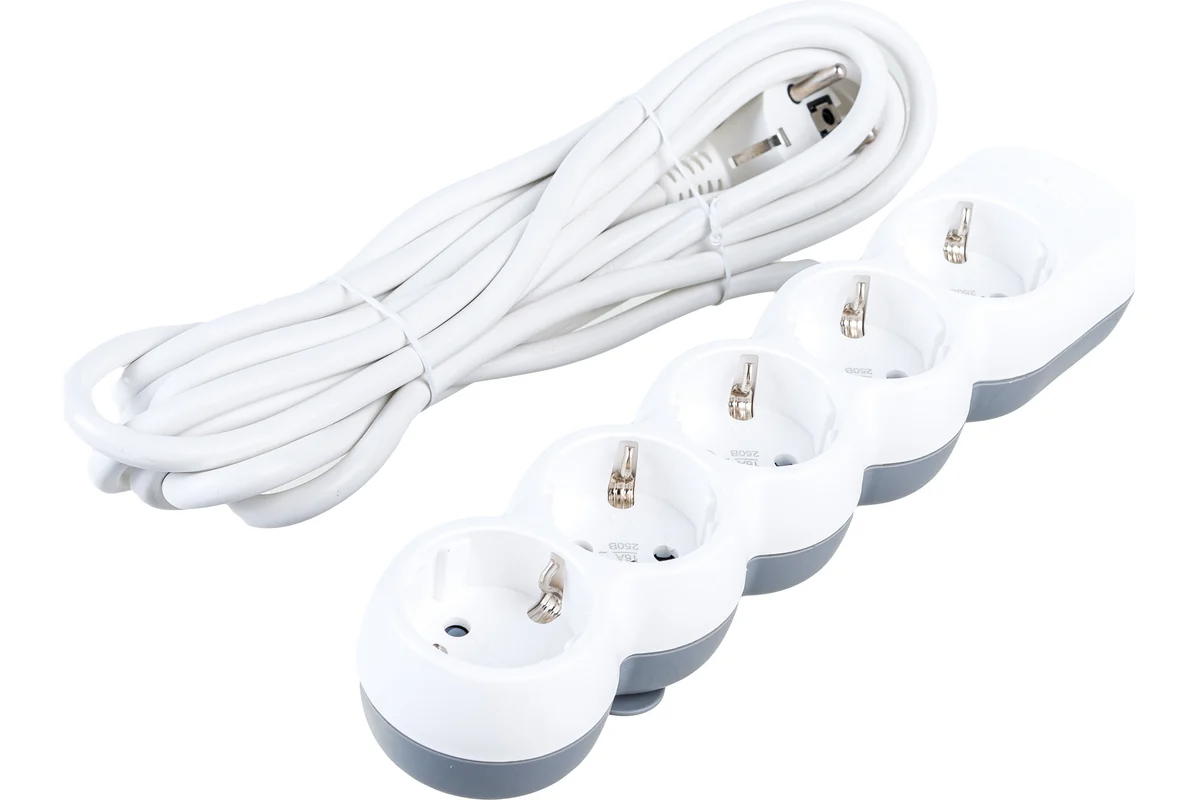 Удлинитель IEK, У05 5 мест 2P+PE/5м 3х1,5мм2 16А/250В UNO WYP53-16-05-05-Z