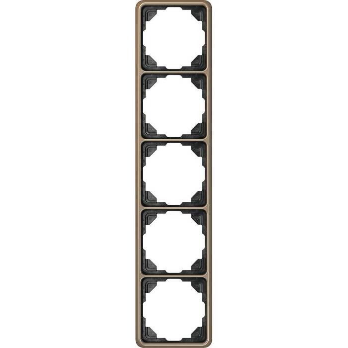 Рамка 5 постов Jung CD 500, бронзовый, CD585GB