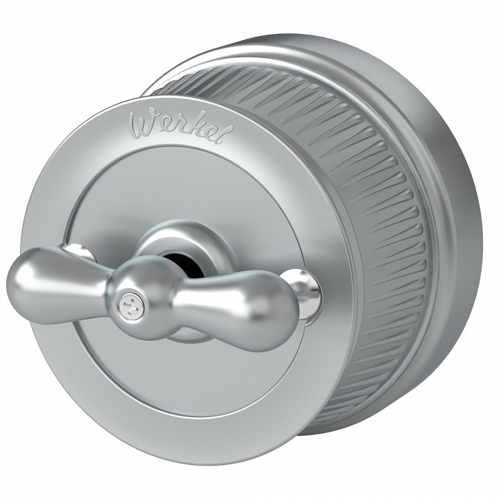 Переключатель одноклавишный матовый хром ретро WL19-01-03