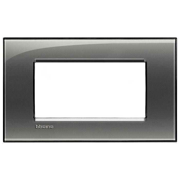 Рамка 4 модуля BTicino LIVING LIGHT, горизонтальная, лондонский туман, LNA4804KF