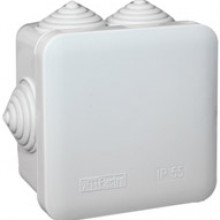 Коробка распределительная Plast Electro квадратная, 7 вводов, IP55, 65x65x40мм PE 120 065