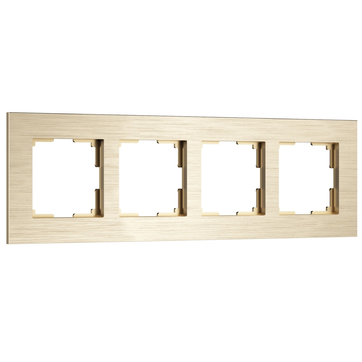 Рамка из металла на 4 поста АluMax шампань алюминий W0043511