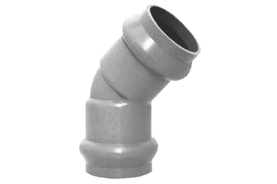 Отвод двухраструбный НПВХ 110 мм. 45 градусов