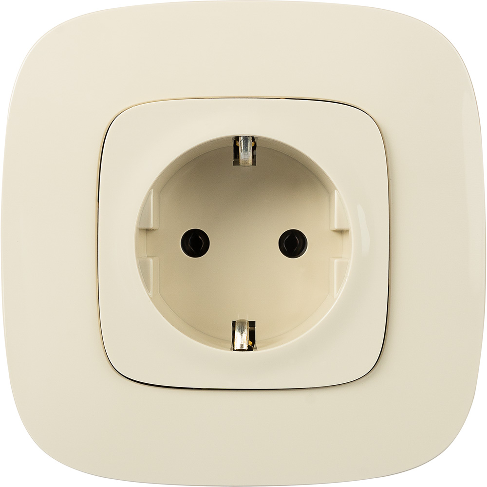 Механизм розетки 1-м СП Valena Allure 16А IP2X 250В 2P+E безвинт. клеммы с лицев. панелью сл. кость Leg 753821