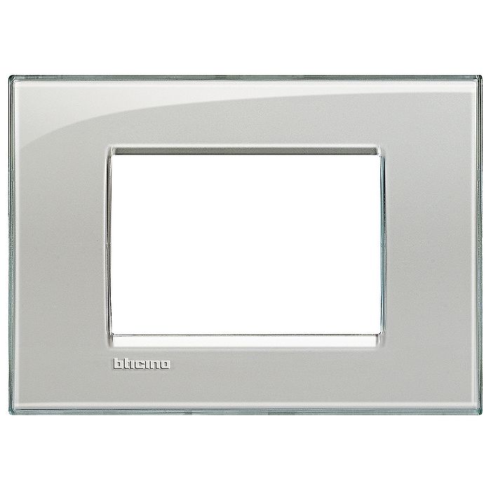 Рамка 3 модуля BTicino LIVING LIGHT, горизонтальная, серое небо, LNA4803KG
