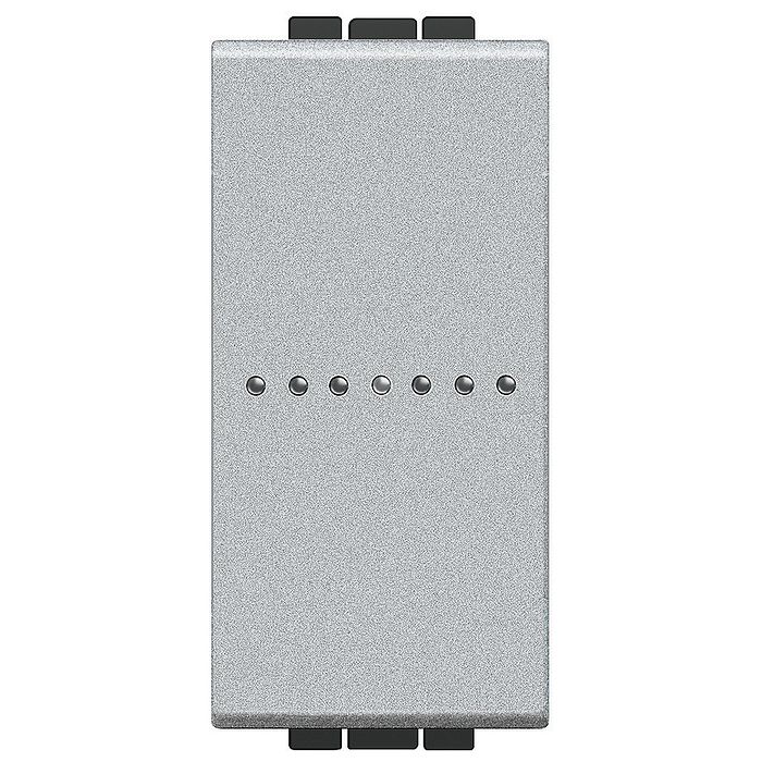 Выключатель одноклавишный BTicino LIVING LIGHT, алюминий, NT4053A